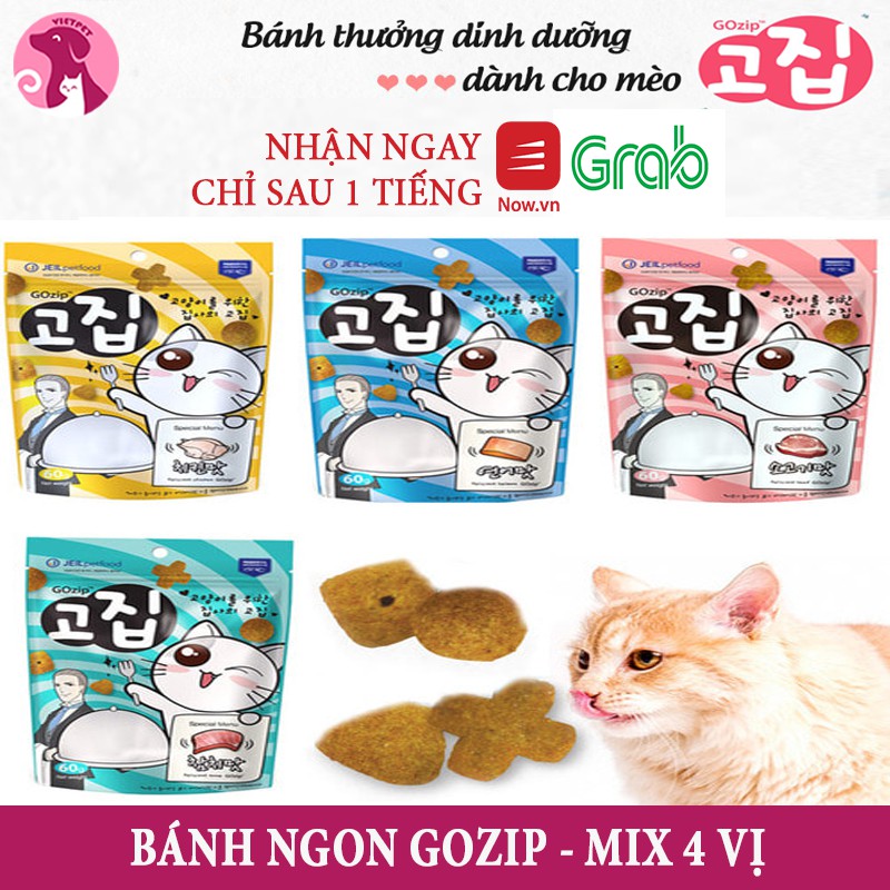[TẶNG SÚP CIAO]Bánh thưởng cao cấp cho mèo - Gozip Hàn Quốc