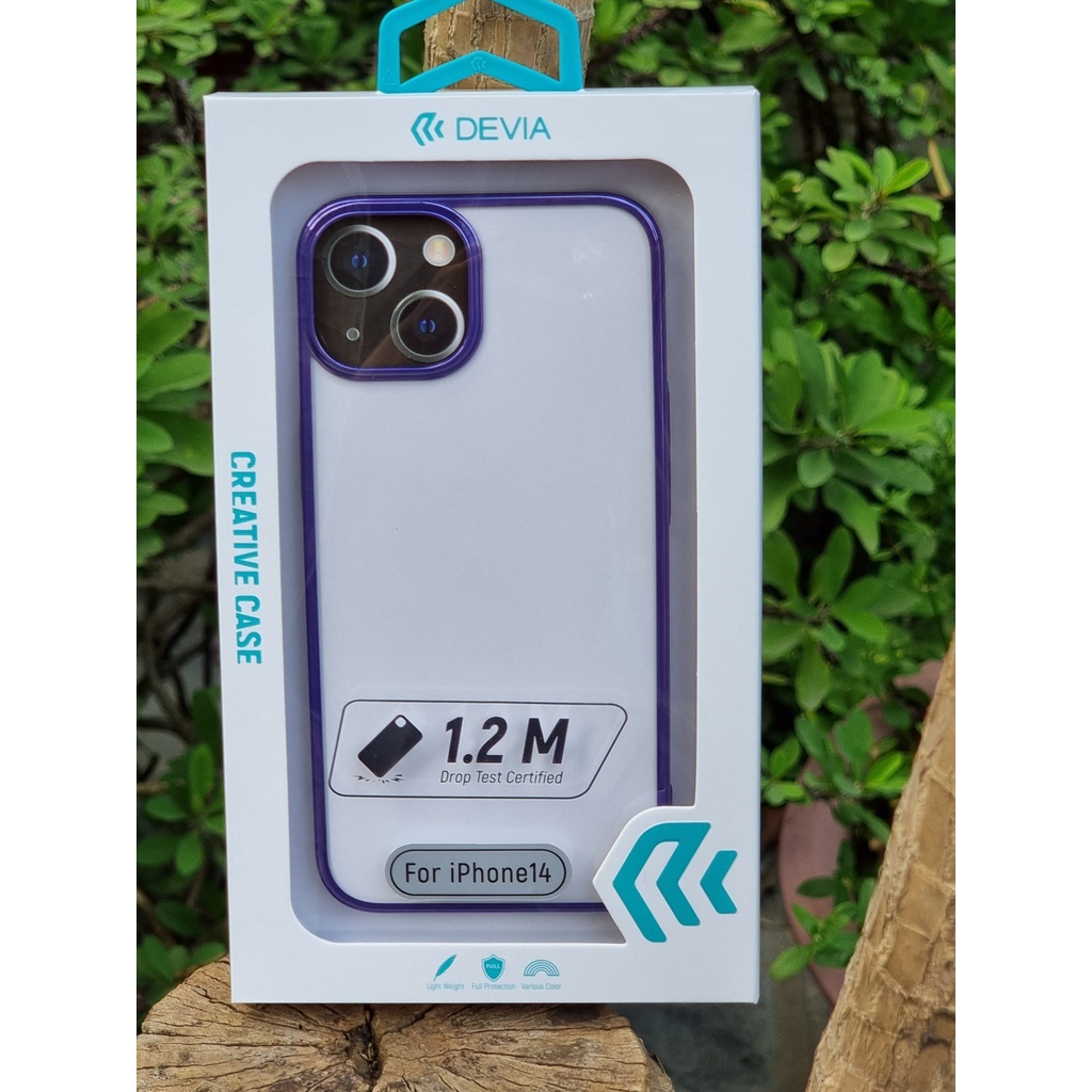 Ốp lưng Devia trong cứng viền màu Glimmer cho iPhone 14, 14 Max, 14 Pro, 14 Pro Max chính hãng không ố màu