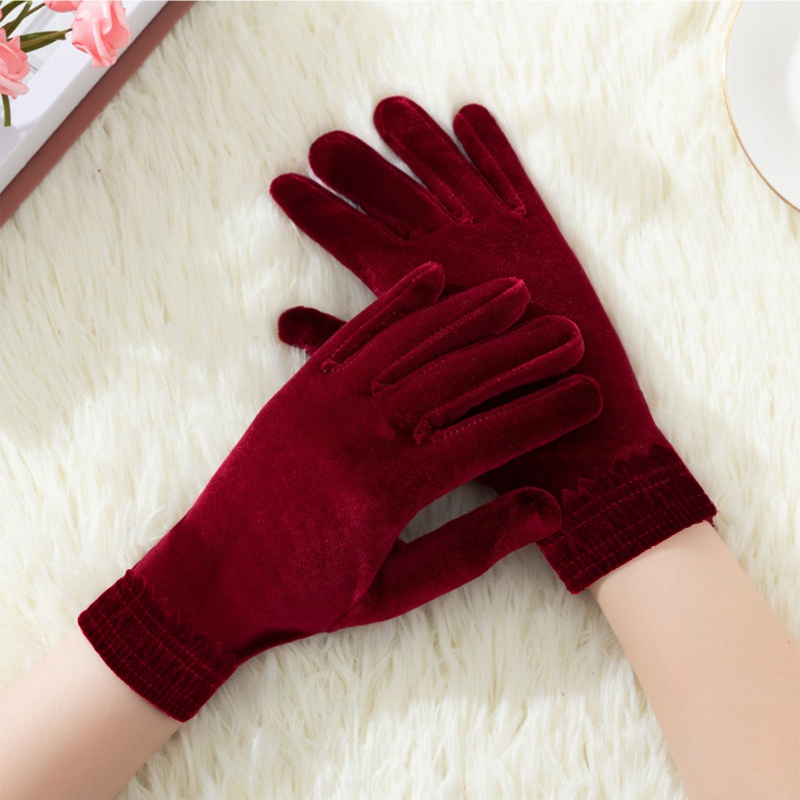 Găng Tay Nhung Dài 22cm Dành Cho Nữ 1920s