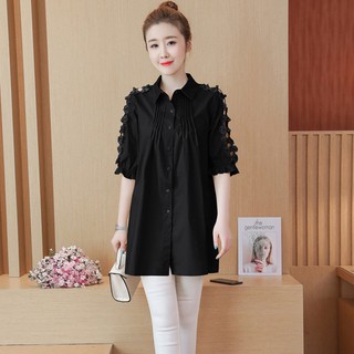 Đầm sơ mi xếp ly tay nơ