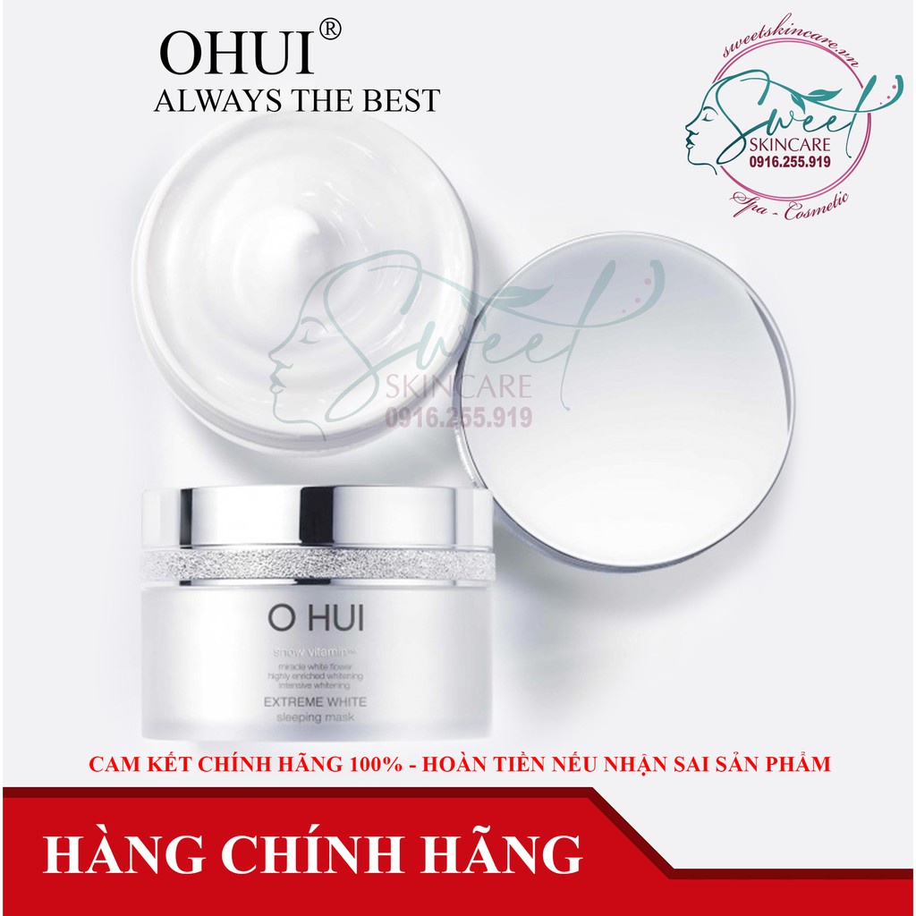 Mặt Nạ Ngủ Dưỡng Trắng Da Ohui Extreme White Sleeping Mask – ẩm mịn trắng sáng ngay khi thức dậy