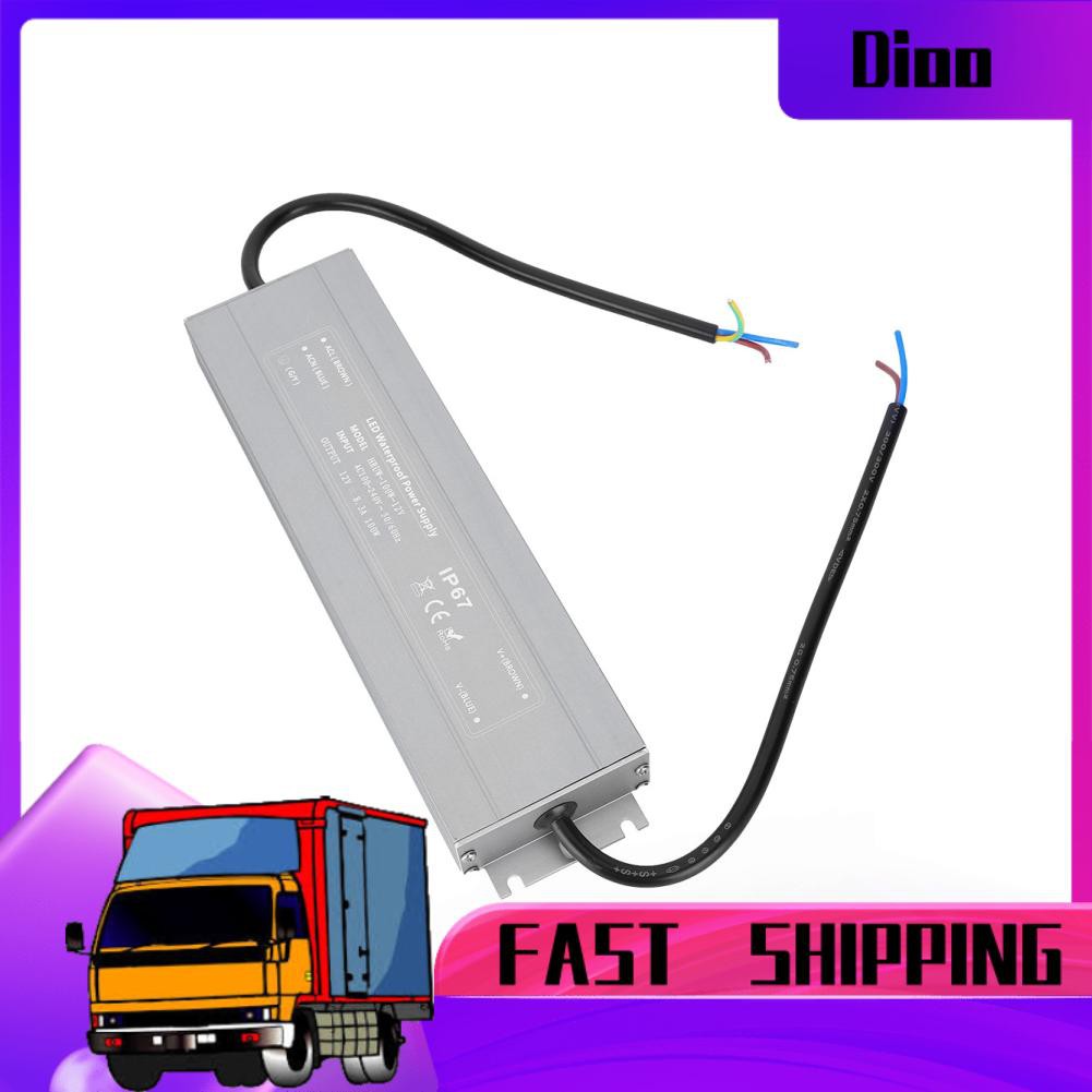 Dioo HRUW-100W-12V Ultra-thin Power Supply IP67 Waterproof LED Driver Transformer 100-240VAC