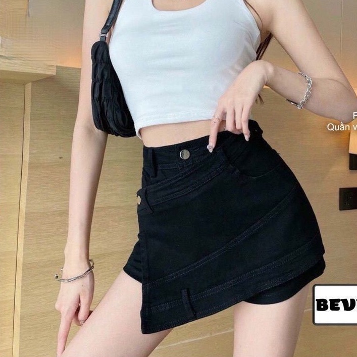 Chân váy kaki đắp chéo sang chảnh _UTNG