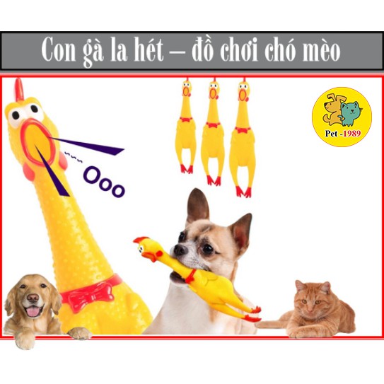 Đồ chơi chó mèo - gà la hét kêu chíp chíp Pet-1989