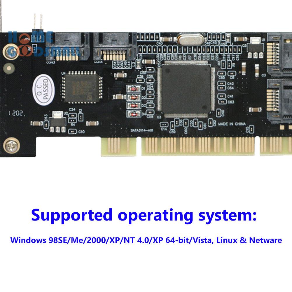 Card Chuyển Đổi Pci Sang 4 Cổng Sata Sil3114 | BigBuy360 - bigbuy360.vn