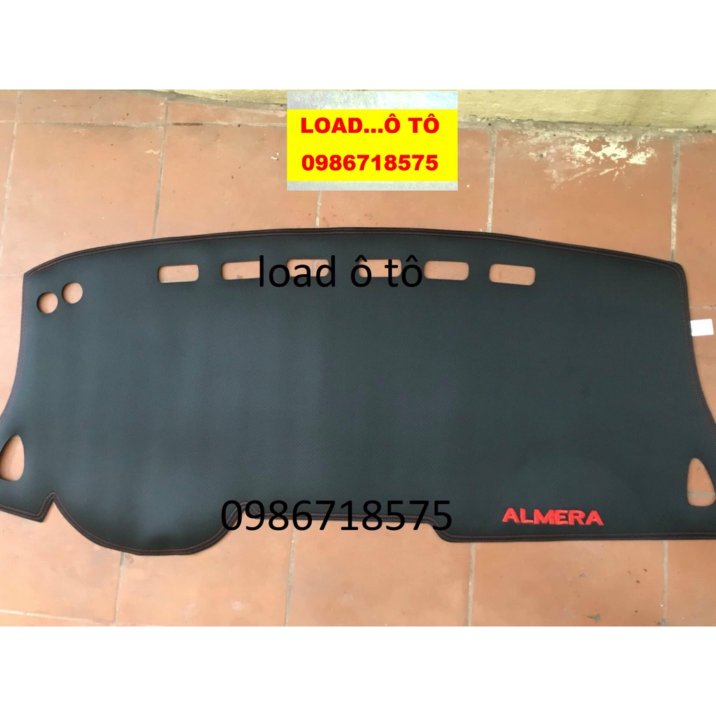 Thảm Taplo Xe Nissan Almera 2022-2020 Mẫu Da Carbon Cao Cấp