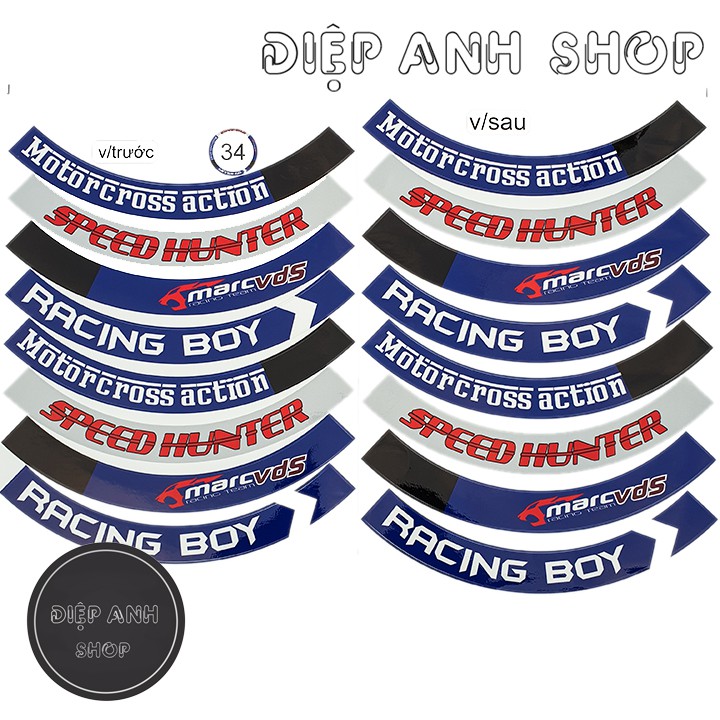 Tem vành bản to RACING BOY - MS34
