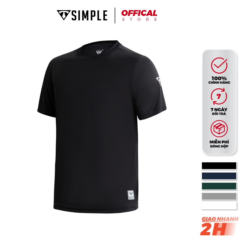 Áo Thể Thao Nam TSIMPLE thun lạnh tập gym cổ tròn ngắn tay vải thoáng mát co giãn chuẩn form nhiều màu