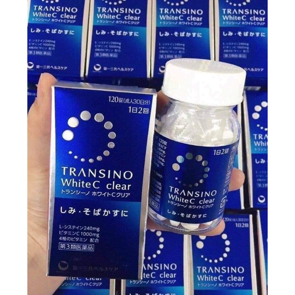 Viên Uống Trắng Da Transino White C Clear Mẫu Mới