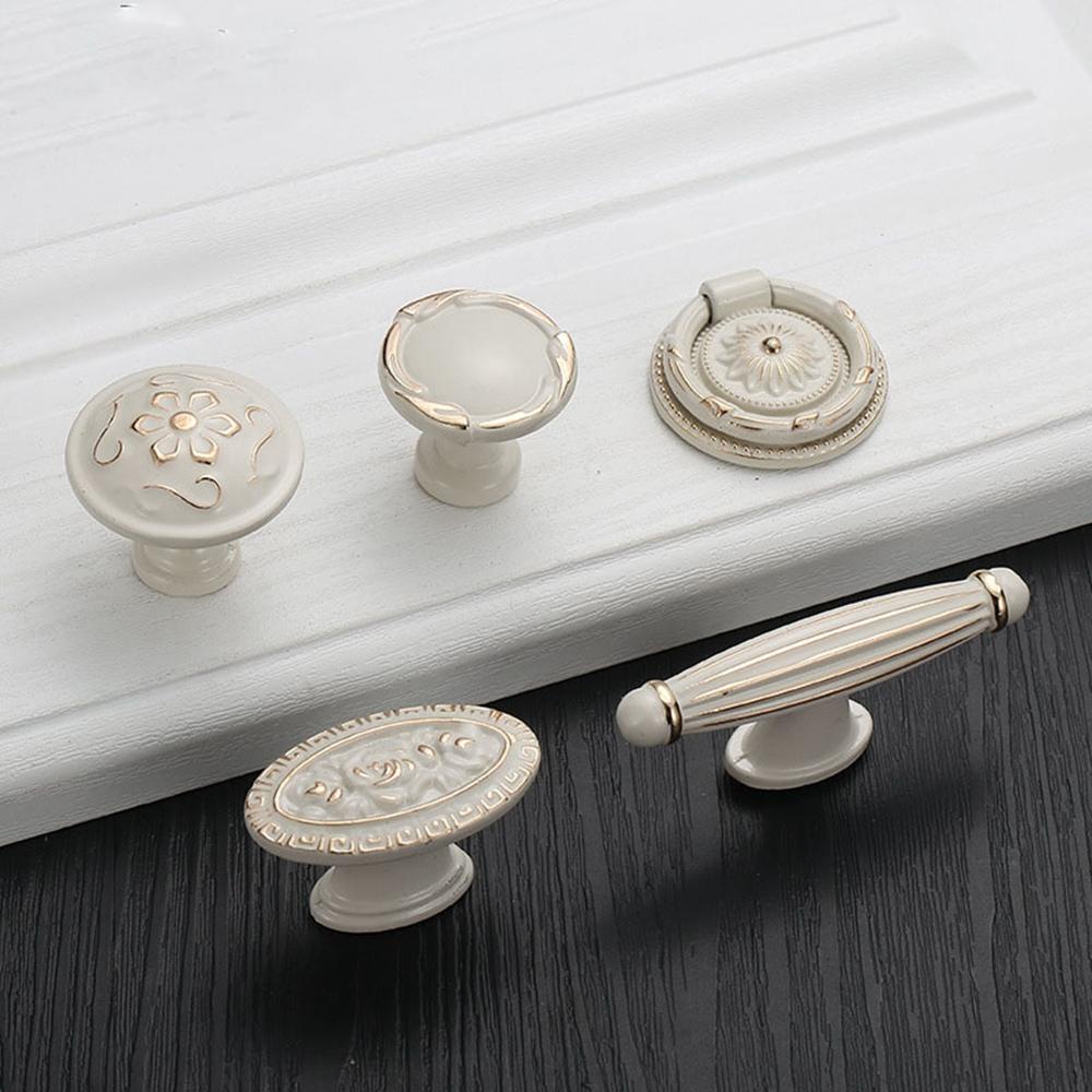 JANE Tay Nắm Ngăn Kéo Tủ Bếp Màu Trắng Ngà Nhiều Kiểu Dáng