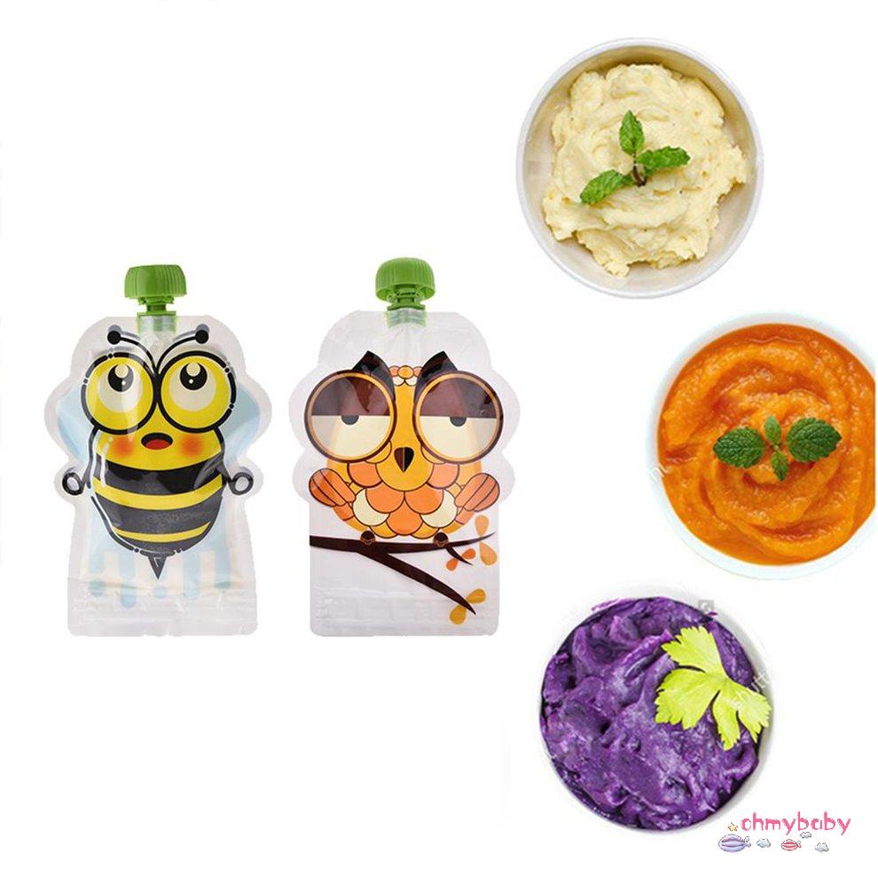 Túi đựng thực phẩm 8 cái cho trẻ em Túi lưu trữ bột giấy xay nhuyễn tự làm di động [8/6]