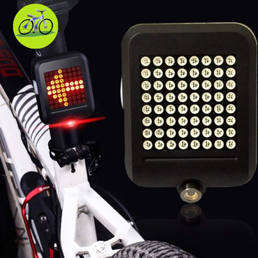Đèn xi nhan sau xe đạp sạc USB cảm biến AQY-0100