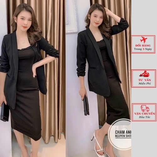 Áo vest nữ dài tay công sở kiểu dáng hàn quốc màu trắng xanh nâu hàng cao cấp phong cách YoLo-Fashion