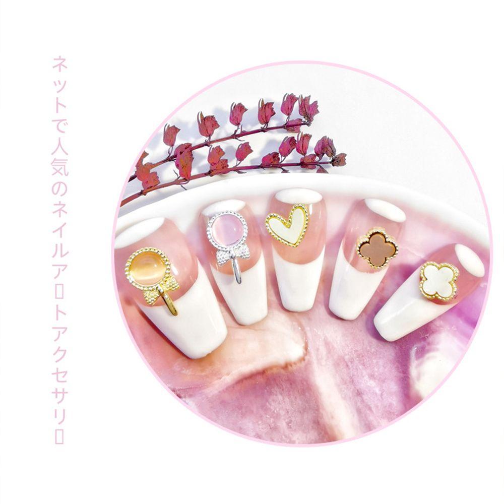 OCEANMAP Phụ Kiện Đá 3D Hình Trái Tim Sang Trọng Dùng Trang Trí Móng Tay DIY