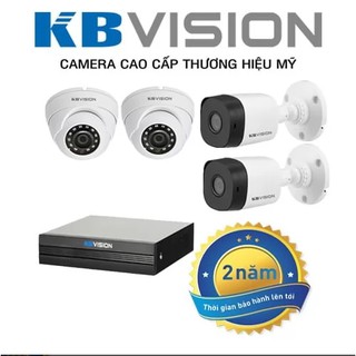 TRỌN BỘ 4 CAMERA KBVISION  2.0MP