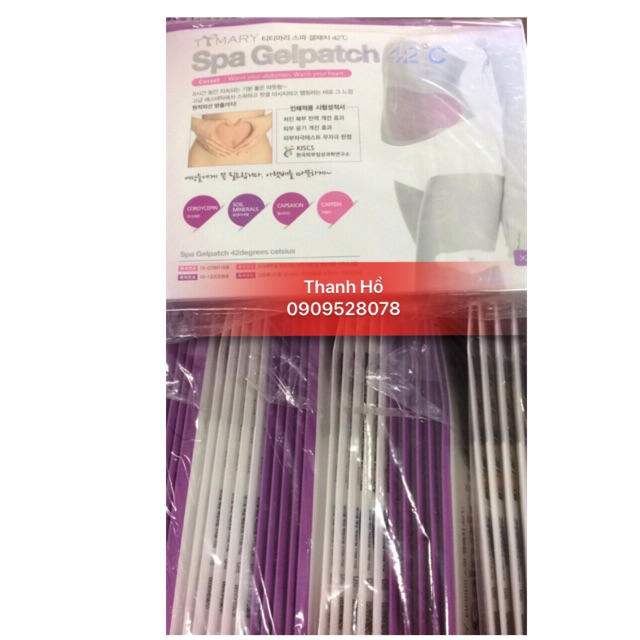 Miếng dán tan mỡ bụng Spa Gel Patch  42*C