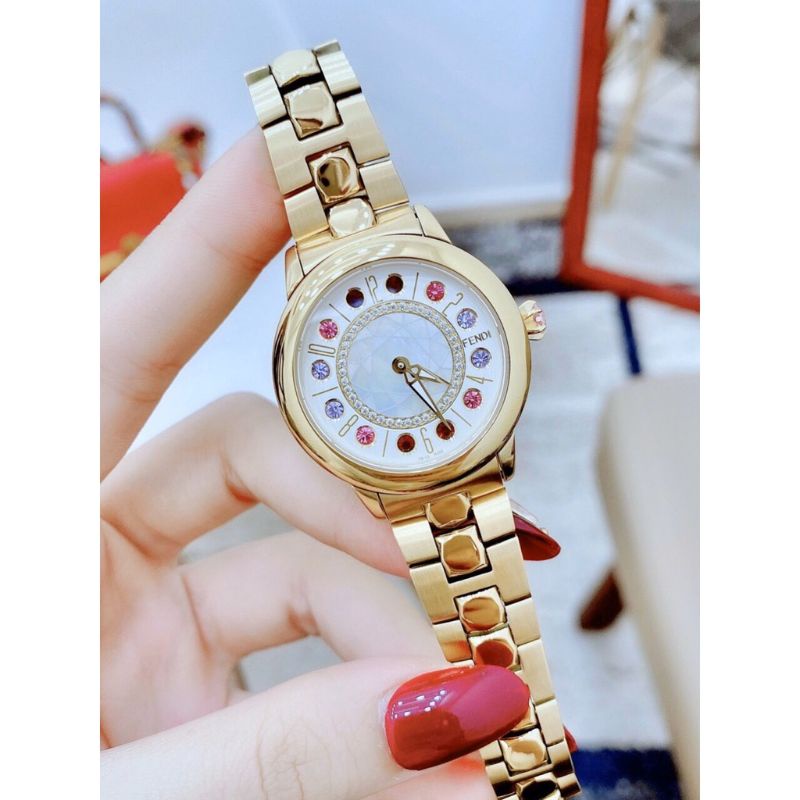 Đồng Hồ Nữ FD STONE fendi đính đá mặt shaphia