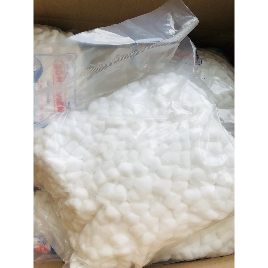 Bông Gòn Viên Bảo Thạch Chưa Tiệt Trùng Gói 500gr