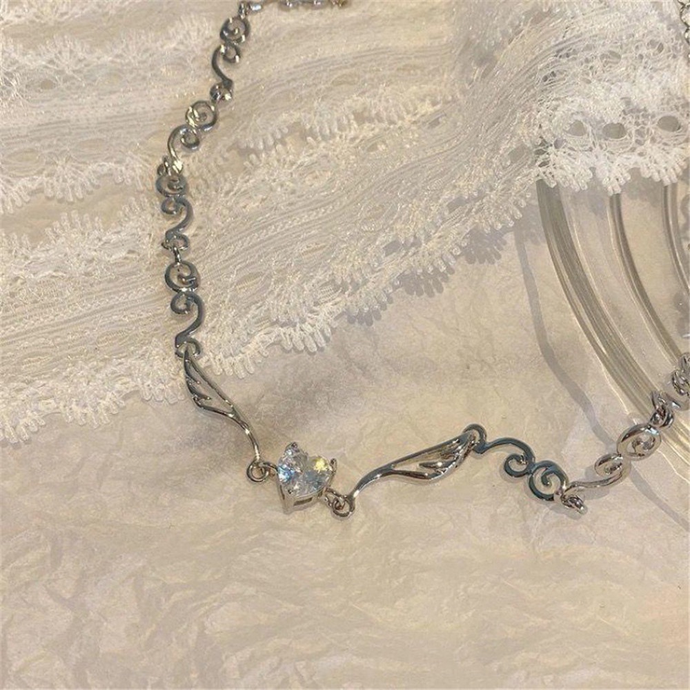 Vòng cổ choker hình đôi cánh thiên thần đính đá thời trang dành cho nữ