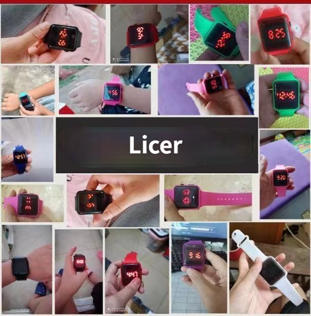 Đồng Hồ Led Điện Tử Unisex Mặt Vuông Thời Trang Cho Trẻ