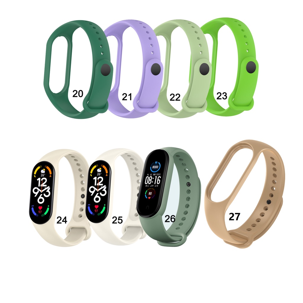 Dây Đeo Silicon Cho Đồng Hồ Thông Minh Xiaomi Mi Band 5 6 Xiaomi Miband 5 6