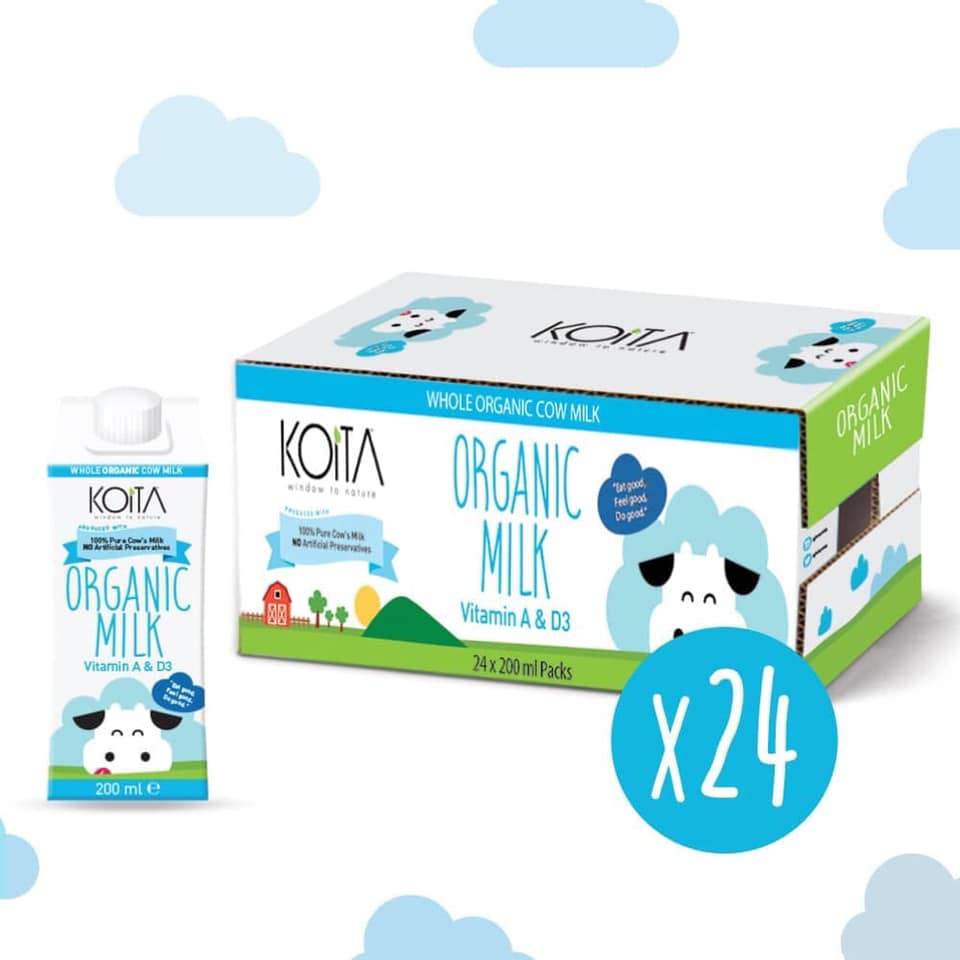 Sữa hữu cơ nguyên kem Koita (200ml)
