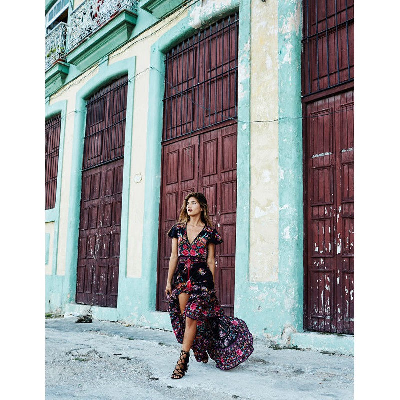 Đầm Maxi Họa Tiết Hoa Thời Trang