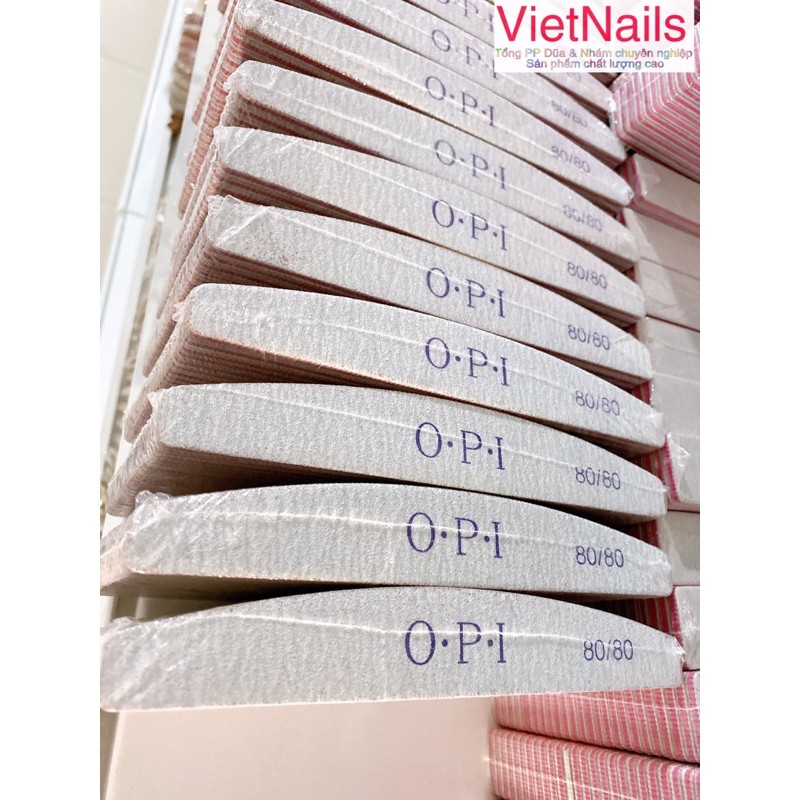 Dũa dày OPI bản cong bầu 2 size 80/80 &amp; 100/180 _ Dũa móng bột giá rẻ