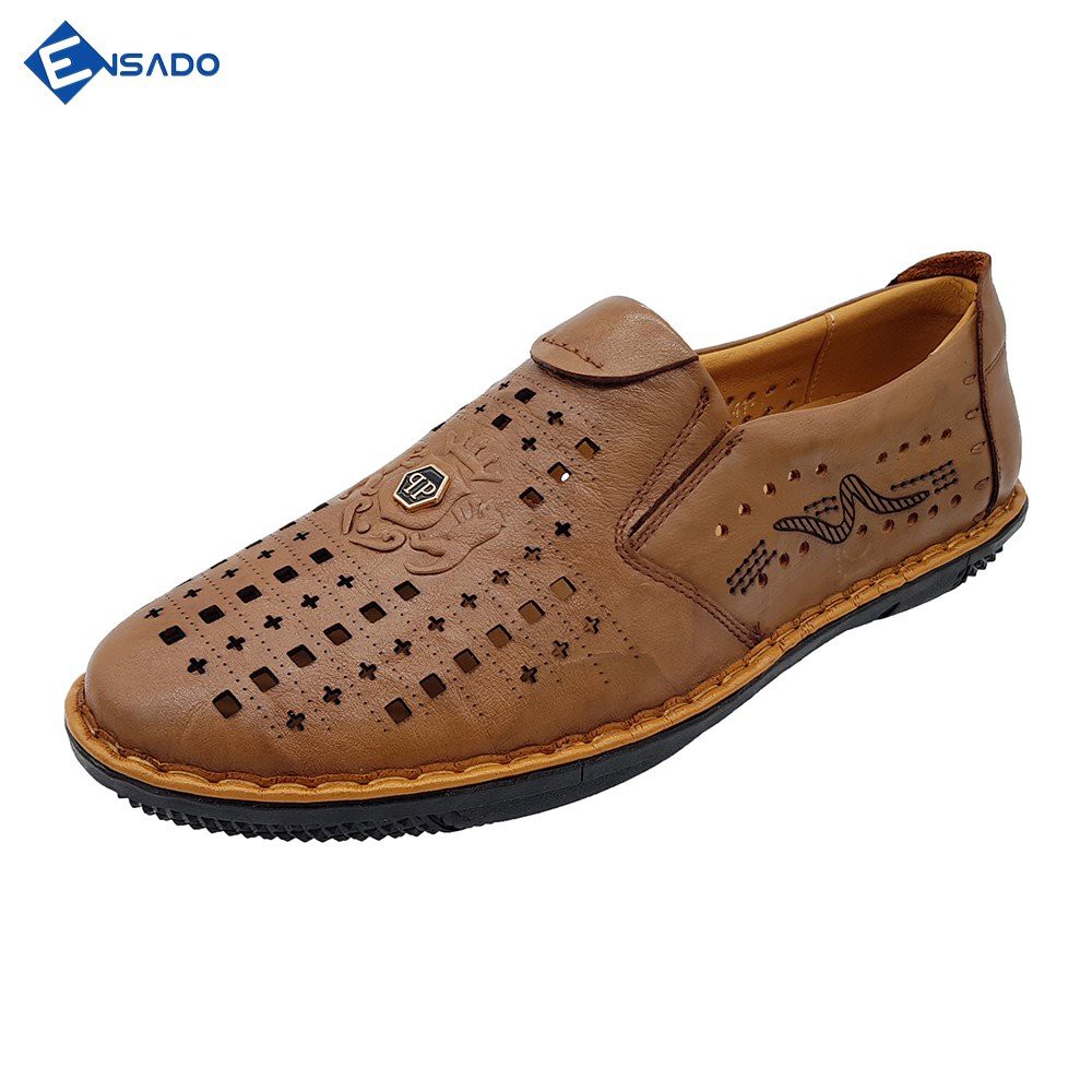 Giày Lười Hè Giày Mùa Hè Nam Da Bò Đẹp Độc Đáo Ensado LH0916