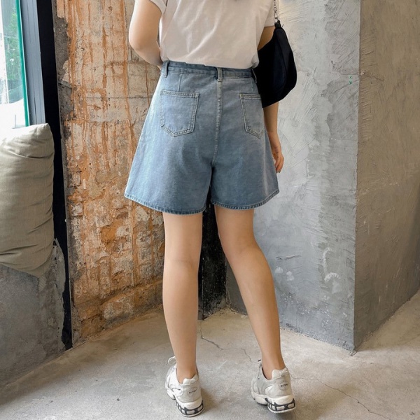 Quần short jean nữ Ullzang cạp phối khuy cao cấp