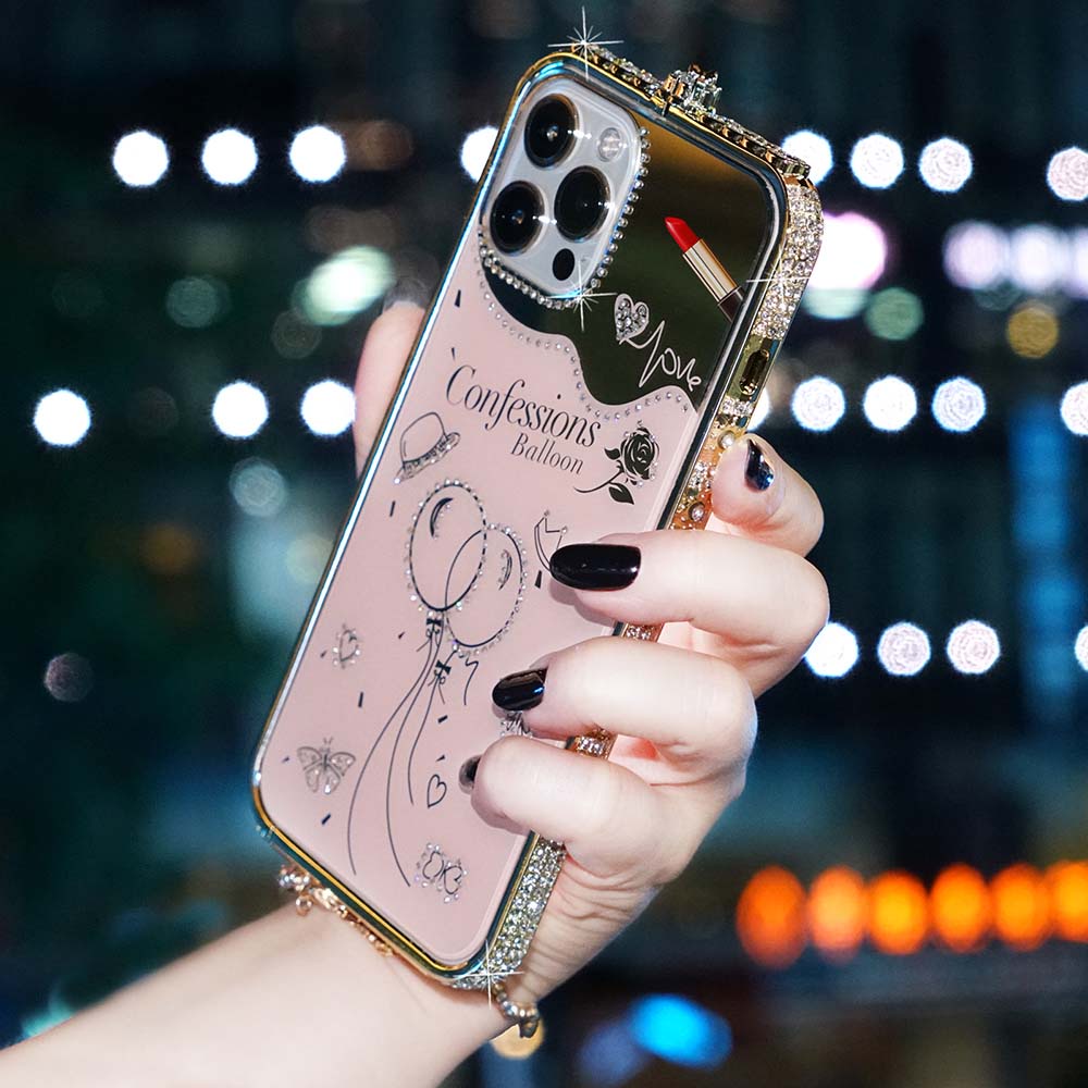 Ốp Điện Thoại Mặt Gương Khung Kim Loại Cho Iphone 14 Pro Max 12 XR 11 Pro Max 7 Plus XS Max 13 Pro Max