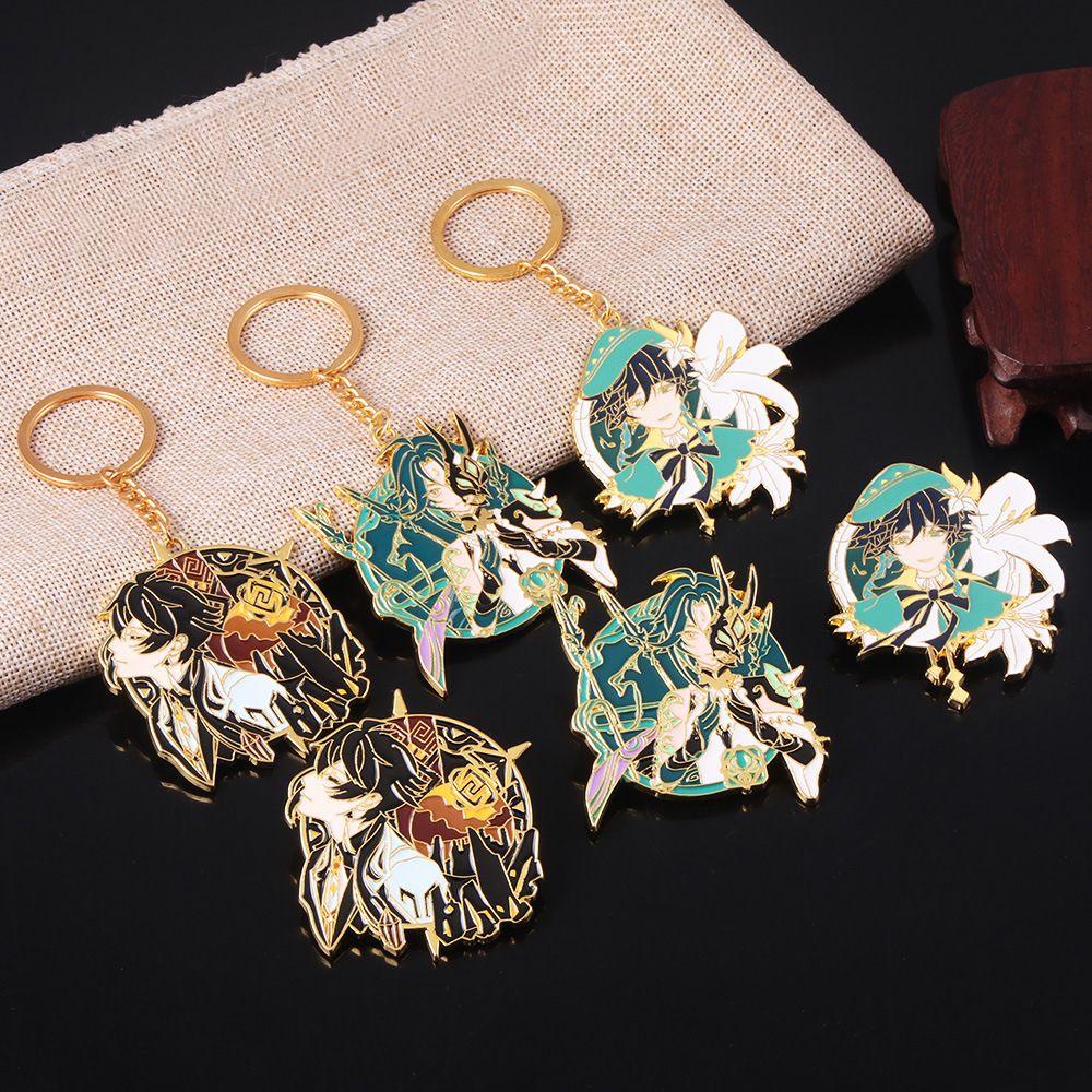Móc Khóa Kim Loại Hình Anime Demon Slayer Trang Trí Quần Áo/Ba Lô