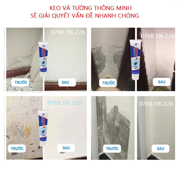 KEO VÁ VẾT NỨT TƯỜNG THÔNG MINH CHỐNG MỐC SIÊU TỐC 250ML