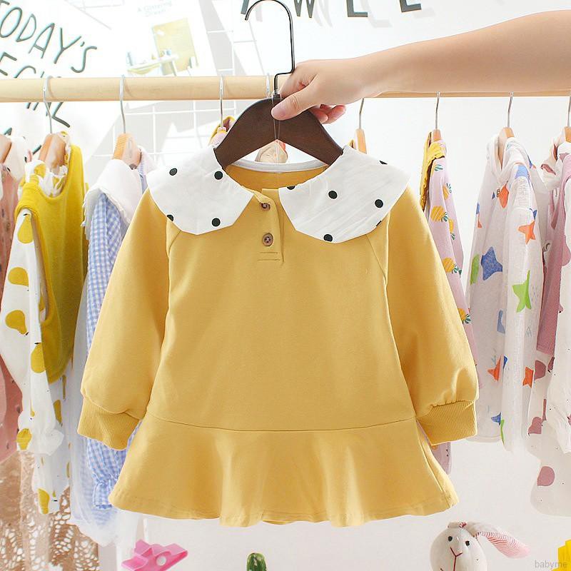 Đầm dài tay in họa tiết con thỏ đáng yêu dành cho bé gái