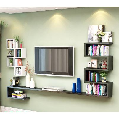 Kệ tivi trang trí treo tường phòng khách rộng 1.6m gỗ MDF giá tại xưởng