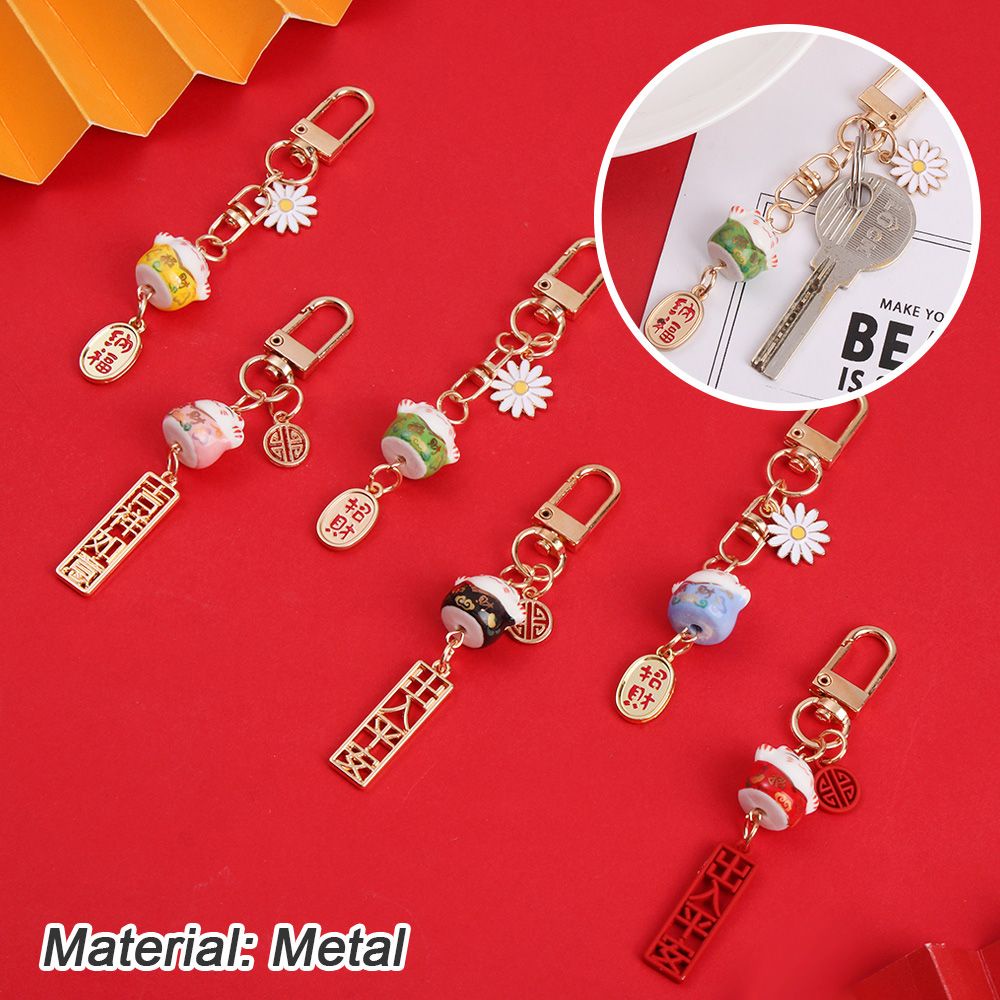 Móc khóa gắn túi xách/ điện thoại hình chú mèo may mắn Nhật Bản dễ thương