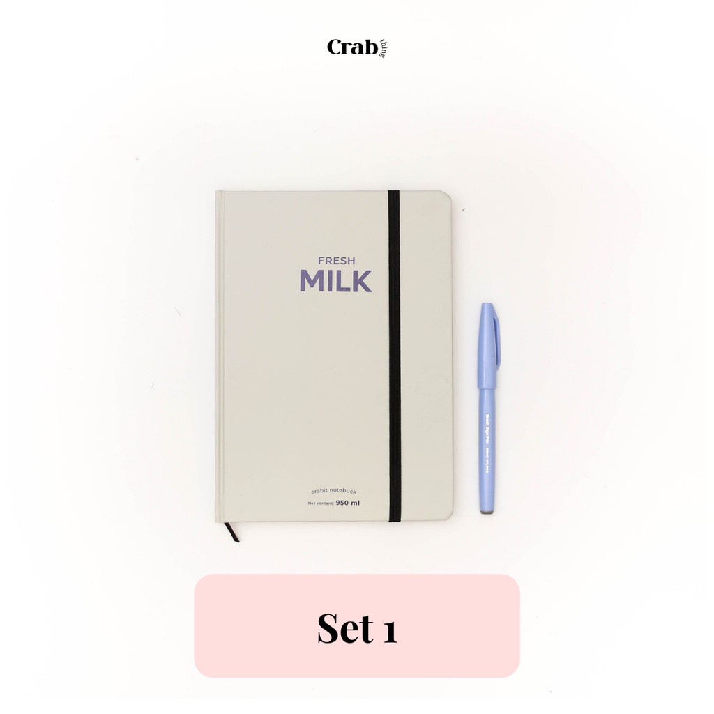 Combo sổ bút chuyên dụng Bullet Journal màu Milky