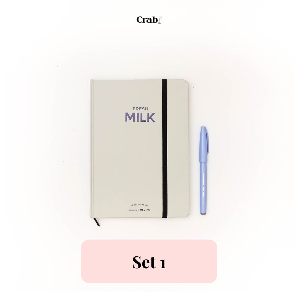 Combo sổ bút chuyên dụng Bullet Journal màu Milky