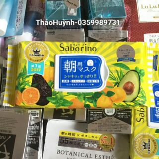 Mặt nạ giấy Saborino Morning Face Mask 3 in 1 Nhật Bản