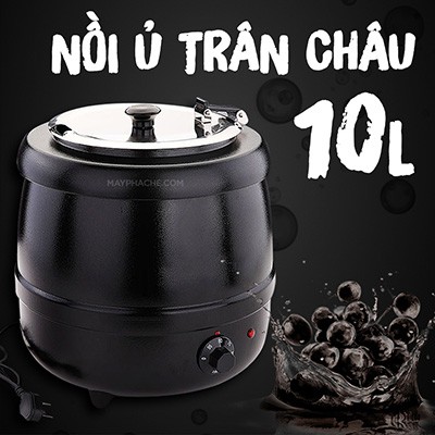 Nồi ủ trân châu dung tích 10L vỏ nhựa và vỏ gang - Hàng Nhập Khẩu - Bảo hành 12 tháng