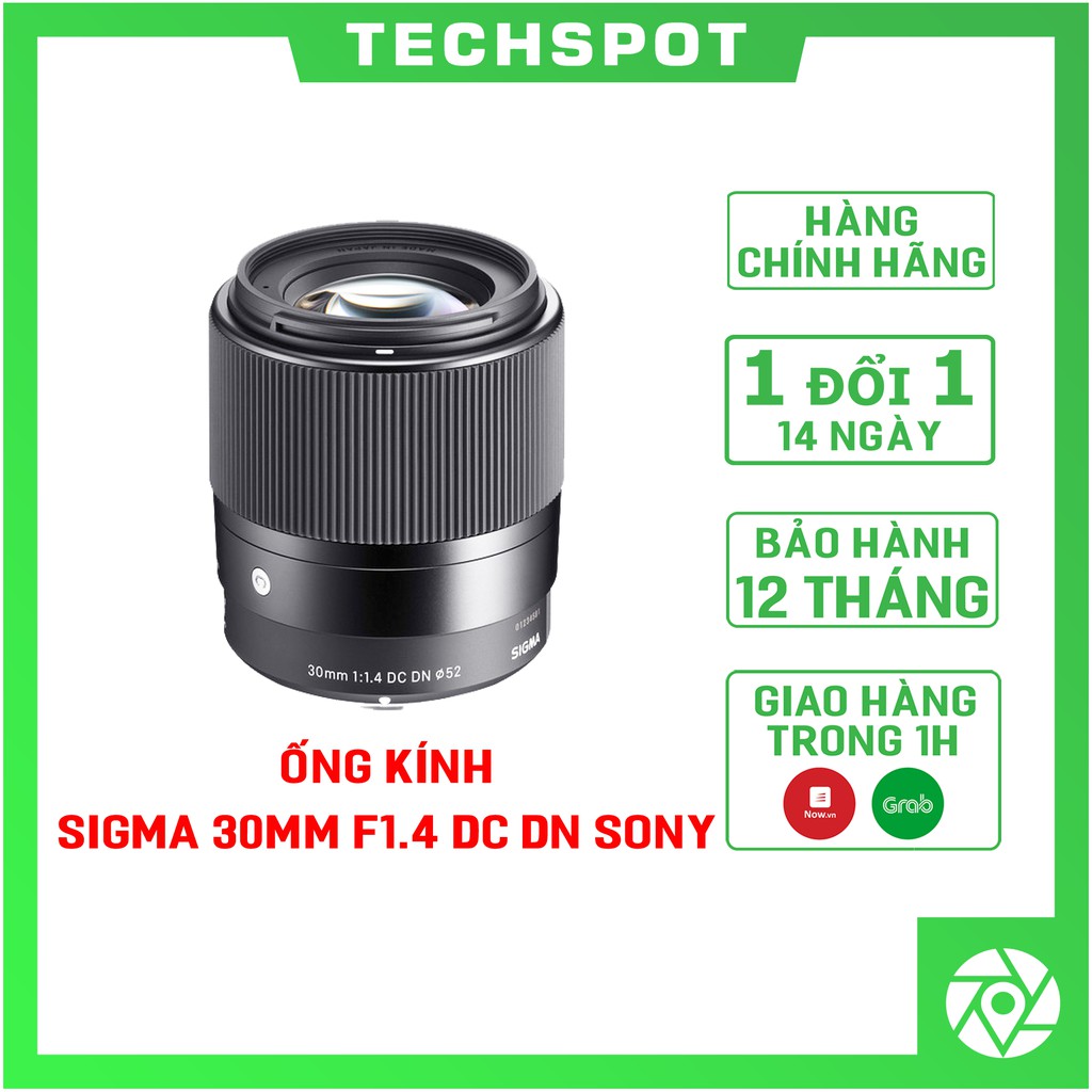 ( TẶNG THÊM 1 NĂM BẢO HÀNH ) Ống kính Sigma 30mm F1.4 DC DN cho Sony E-Mount - CHÍNH HÃNG PHÂN PHỐI