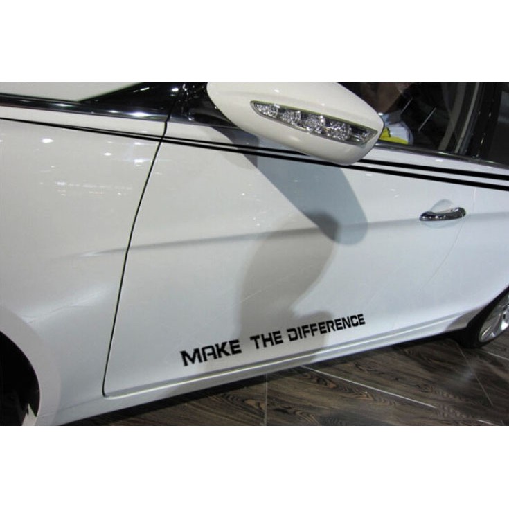 Decal Tem Dán Trang Trí Sườn Xe ô Tô Make The Diffirence MS-97