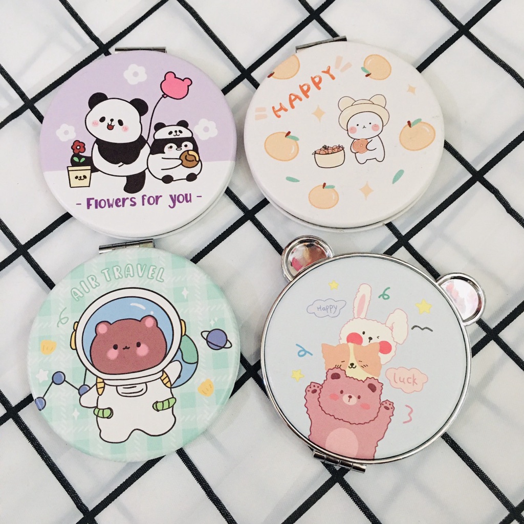 Gương mini 2 mặt cầm tay kute đẹp