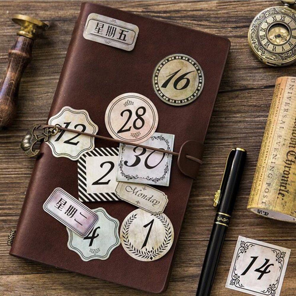 Hộp 45 Tờ Nhãn Dán Số Trang Trí Sổ Tay DIY