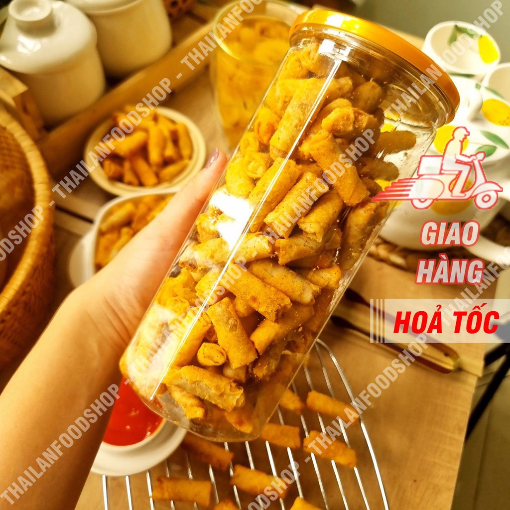 Chả Giò Tôm Mini Sấy Giòn Ăn Liền Túi 1kg