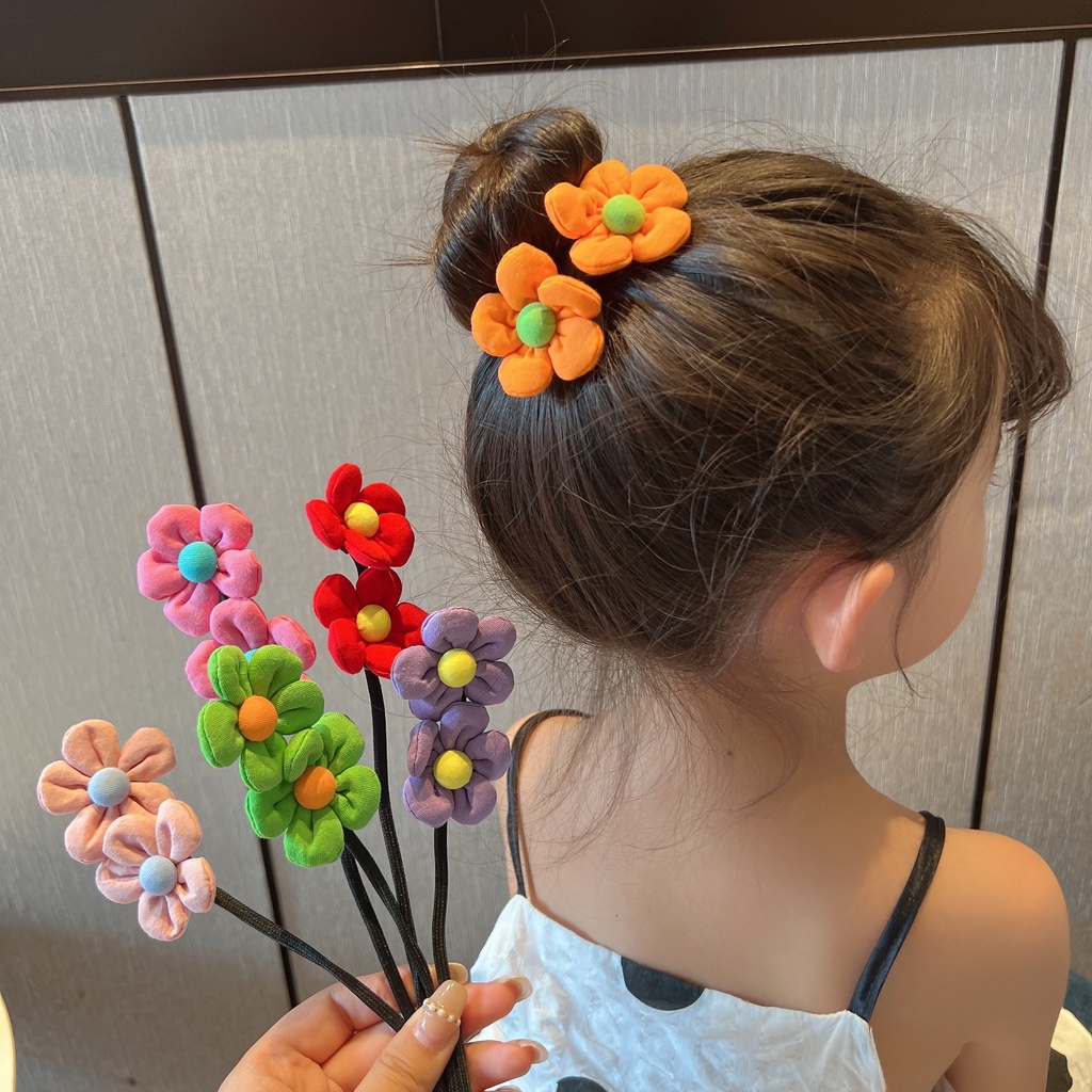 Dây Quấn Tóc Hoa Cho Bé Gái, Phụ Kiện Tóc Cho Bé Phong Cách Hàn Quốc
