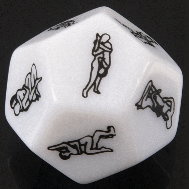 12 SIDED Y FUNNY ADULT LOVE HUMOUR GAMBLING  ROMANCE EROTIC KAMA SUTRA CRAPS DICE TOY