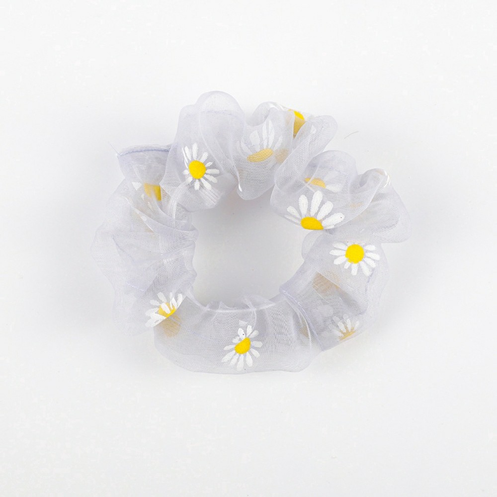 (CAO CẤP)Cột Tóc Vải Scrunchies Họa Tiết Caro Vintage Hàn Quốc, Dây Buộc Tóc Scrunchies Vải Lụa Mềm Họa Tiết Hoa
