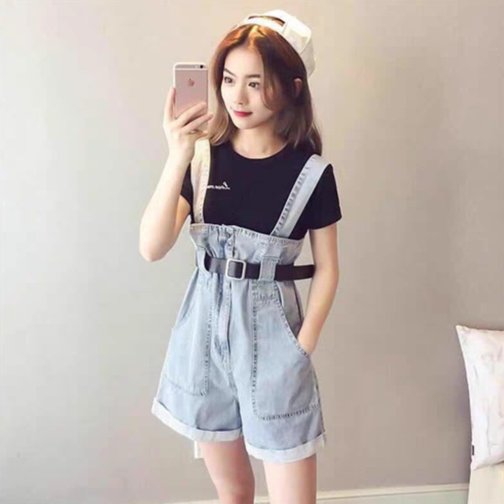 Yếm short jean SAIGONJEAN gài nịt YJ010 – yếm bò ulzzang phong cách hàn quốc | BigBuy360 - bigbuy360.vn