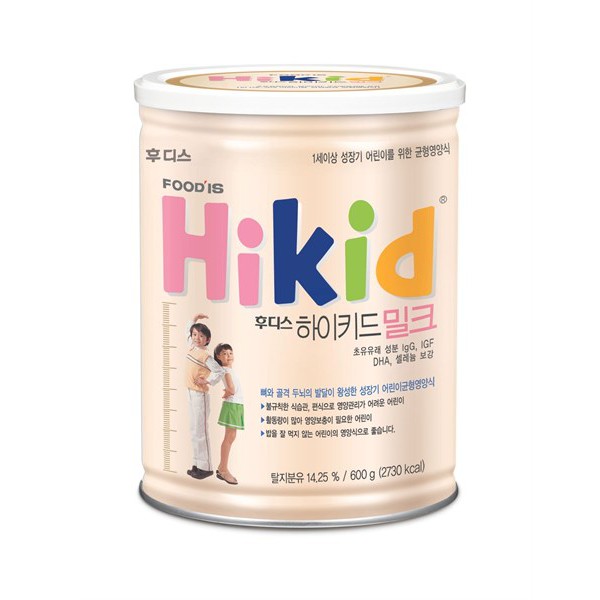 Sữa Hikid Hàn Quốc tăng chiều cao vị Vani, Socola, Premium 600g